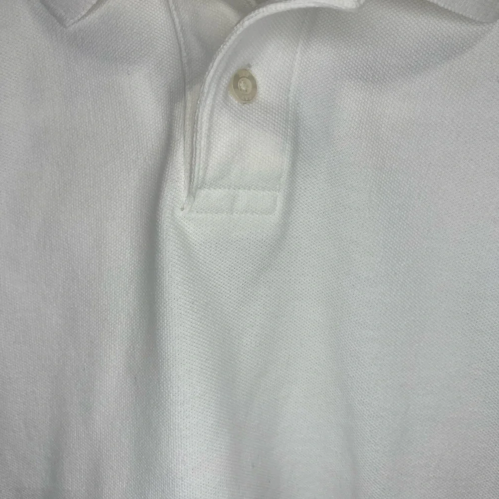 GAP Kids White Long Sleeve Polo Size Boys Medium 100% Cotton